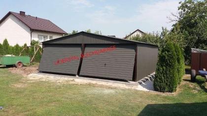 Blechgarage 6x6 Garage KFZ Lager Stahlhalle RAL7016 | mit Aufbau verzinkt Stahl