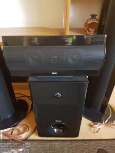 Teufel Columa 100 System 5.1 Neuwertig VB in schwarz Klavierlack