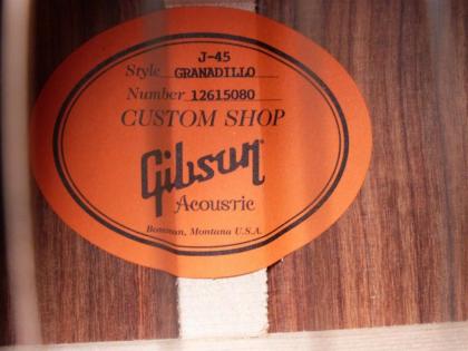 Gibson Custom Shop J-45 Granadillo Autum Burst2021