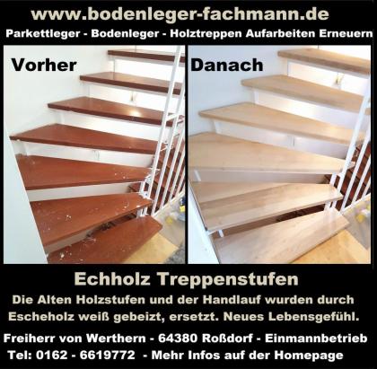 Holz Treppen Sanierung Reparieren Schleifen Versiegeln. Betontreppen Belegen