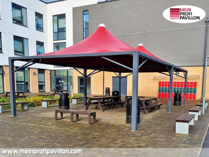 Pavillon 6x7 Überdachung Pagodenzelt Festzelt Pvc Terrassendach Pergola Terrasse