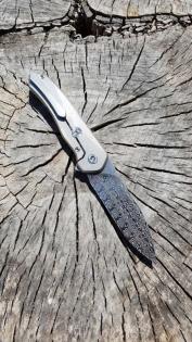 Brown Knives Servo #41 Damasteel Damast Custom Flipper