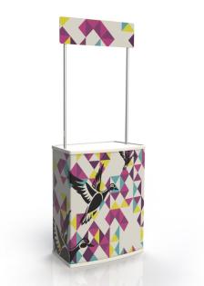 Klemp-System Promotiontheke Messetheke Verkaufstheken OKAPIA 81x205x47cm Werbemi
