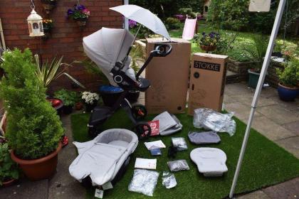 Stokke Xplory 3 in 1 Baby V5 Kinderwagen mit Tragetasche