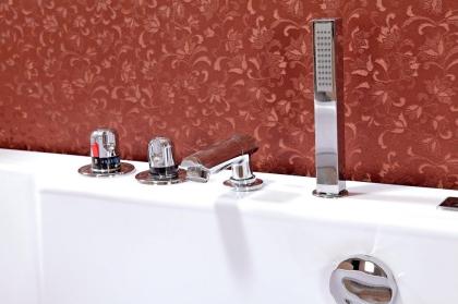 Badewanne Whirlpool Jacuzzi Düsen LED Rechteckig Ozonsystem 180x90x61cm Massage 