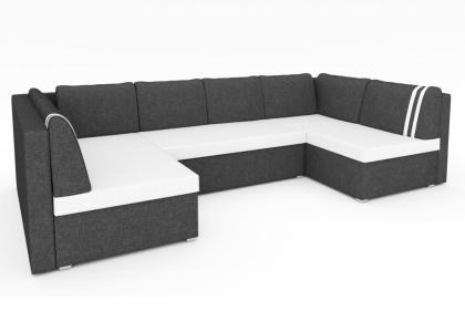Sofa Couch Ecksofa Eckcouch Schlaffunktion Bettkasten - SILVIO