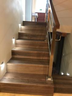 STUFE 85x24(+4)x4cm + SETZSTUFEN FALTTREPPE TREPPENSTUFE HOLZBELEG ESCHE GEBEIZT