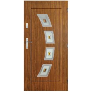 Stahltür Außentür Wohnungseingangstür Pantor 55mm FLAMENCO 05 Größe 90 Goldeiche
