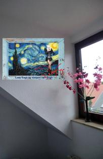 LADY GAGA von Vincent van Gogh. 60x45 cm. Blickfang! Star Souvenir. Super Deko. 
