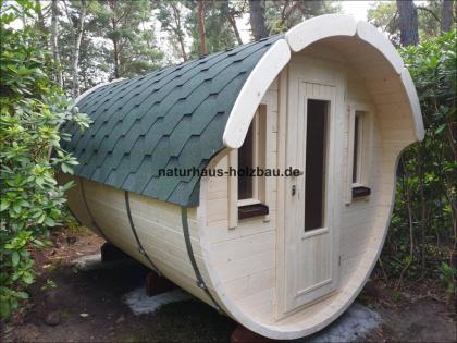 Fasssauna, Saunapod, Saunafass, Gartensauna, Aussensauna, Saunabau, Sauna
