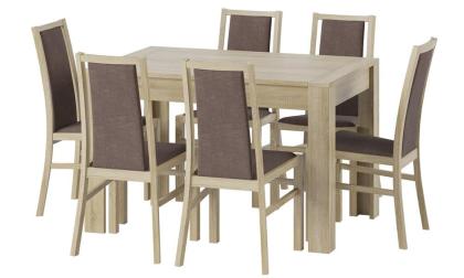 MPS praktisch Tisch SYRIUS 120-190x80x76cm Eiche Sonoma Esszimmer 4-8 Personen E