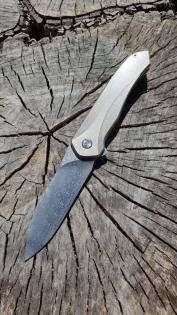 Brown Knives Servo #41 Damasteel Damast Custom Flipper