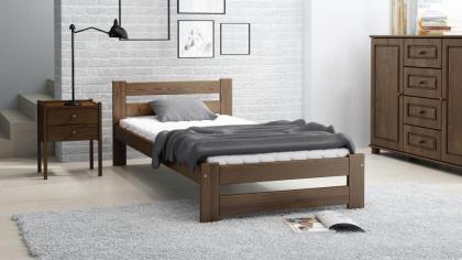 Kieferbett Bett Doppelbett Jugendbett mit Lattenrost Nuss Eiche