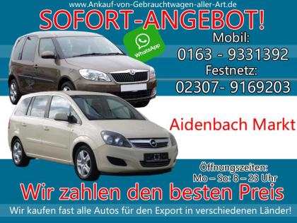 Kaufe jedes Auto Aidenbach Markt | Ankauf von Autos Aidenbach Markt - Fairen Pre