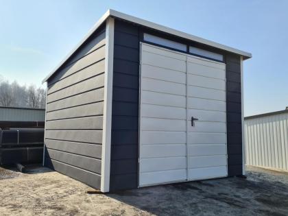 Blechgarage Garage Einzelgarage Metallgarage 3x3 m verzinkt mit Aufbau