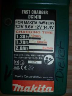 Makita lade schale Fast Charger DC 1410 Nr. 47