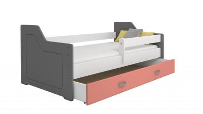 Bett Jugendbett Kinderbett Babybett mit Schublade und Lattenrost 160x80 weiß