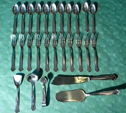 Kaffeebesteck antik versilbert (BE020)