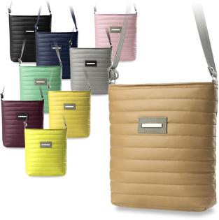 Gesteppte Damen-Tasche Messengertasche Pastell-Farben 9 Farben Neu max. 137cm