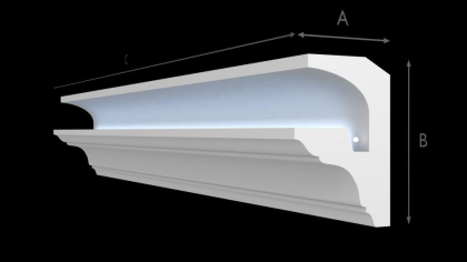 Polystyrol FL6 100x60 Stuckleiste Lichtprofile LED indirekte Beleuchtung Innende