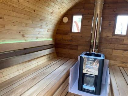 2 Meter Fasssauna aus Thermoholz