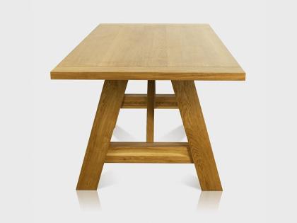 EICHENTISCH ESSTISCH MASSIVHOLZ LACKIERT TISCH 145-175x90x78cm