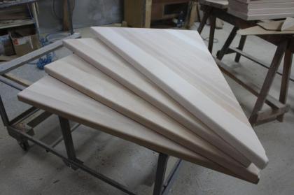 HOLZTREPPENSTUFEN STUFEN HOLZBELEG BETON EICHE ESCHE BUCHE UNLACKIERT 85x28x4cm 