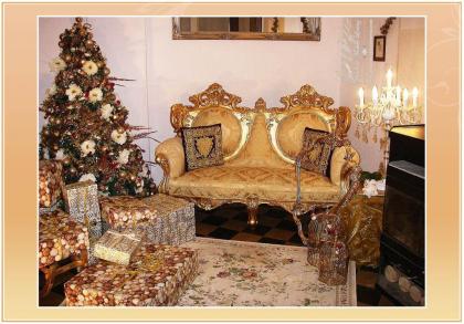 Nostalgische Event Weihnachtsdekorationen und antike Weihnachts-Loungebereiche f