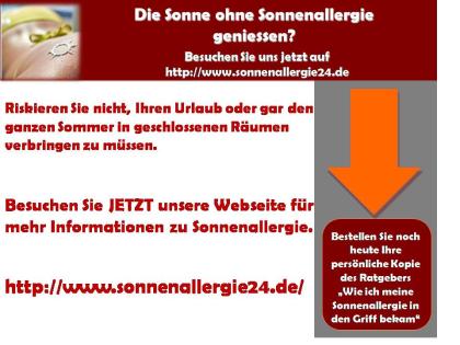 Die Sonne ohne Sonnenallergie geniessen