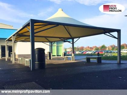 Pavillon 6x6 Überdachung Pagodenzelt Festzelt Pvc Terrassendach Pergola Terrasse