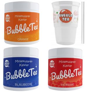 5er Set inkl. 3x Molekularer Kaviar/ 15 Becher/ 15 Strohalme - Par