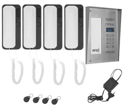 Sprechanlage Gegensprechanlage PC3000REL + SMART D 4 Türsprechanlage Klingel
