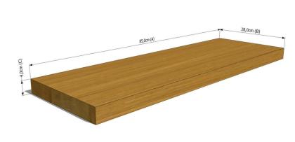 HOLZTREPPENSTUFEN HOLZTREPPE ESCHENHOLZ MASSIVHOLZSTUFE LACKIERT 85x28x4cm