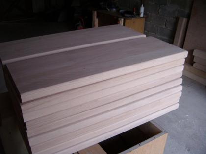 HOLZTREPPENSTUFEN STUFEN HOLZBELEG BETON EICHE ESCHE BUCHE UNLACKIERT 85x28x4cm 