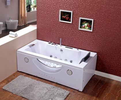 Badewanne Whirlpool Jacuzzi Düsen LED Ozonsystem 180x90x61cm