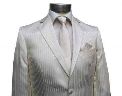 Glanz HOCHZEITSANZUG MUGA o.Bundfalte Gr.50 Creme/ Ivory