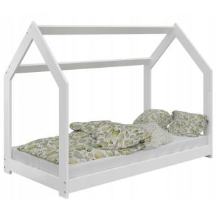 Bett für Kinder Kinderbett Holzbett Kinderhaus Matratze 80x160 D2