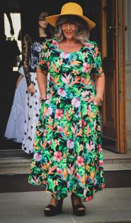 Lagenlook Ballonkleid Damenkleid Jersey Maxikleid