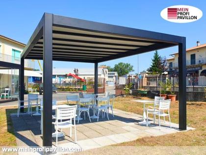 Pavillon 5x5 Überdachung Pagodenzelt Festzelt Pvc Terrassendach Pergola Terrasse
