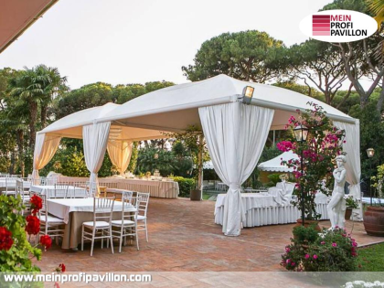 Pavillon 5x5 Überdachung Sonnenschutz Festzelt Pvc Terrassendach Pergola Terrass
