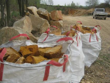 SANDSTEIN GELB BRUCHSTEINE GARTENSTENE TROCKENMAUER