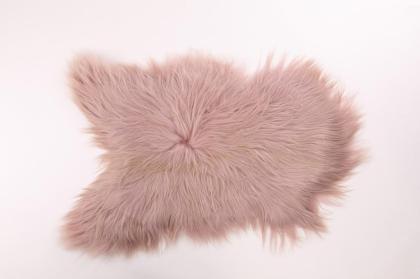 Schaffell Lamfell Kunstfell Sheepskin Teppich rosa Bettvorleger