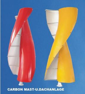 CARBON   VERTIKALE WINDANLAGE FÜR WAND / DACH / MAST