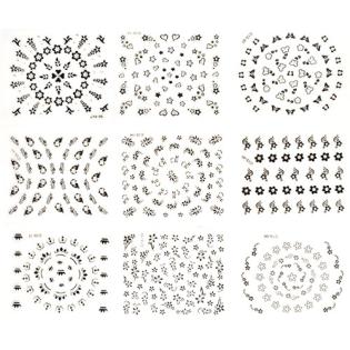 3D Nail Art Sticker 50 Blatt mixed Nailart One Stroke Sticker
