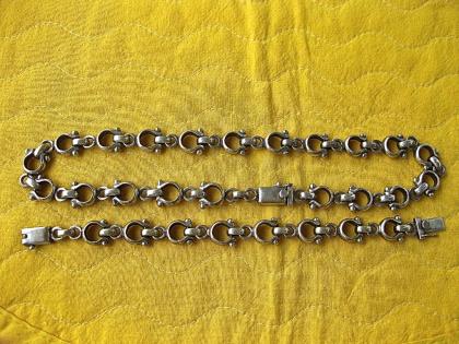 Halskette und Armband, 925 Silber massiv