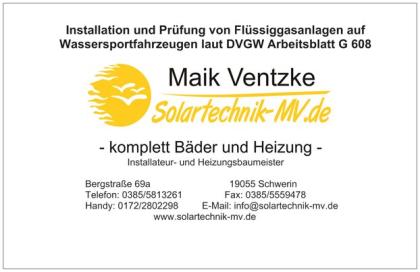 Installation und Prüfung von Flüssiggasanlagen auf Wassersportfahrzeugen laut DV