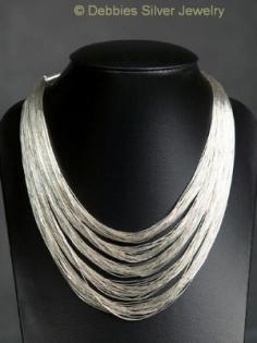 Fließendes Silber Halsketten, Silberarmbänder, Silber Anhänger