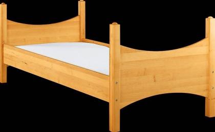 Kinder/Jugendbett mit Turm aus Erle-Vollholz