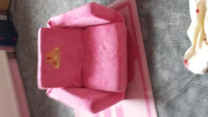 Kinder Plüschsessel Prinzessin in Rosa