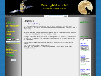Moonlight-Camchat verbindet nette Chatter